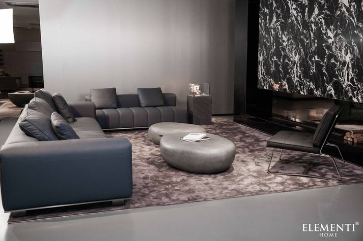 Elementi Home Hawaii 48" Large Cream White Concrete Pebble Table FCG15-CW