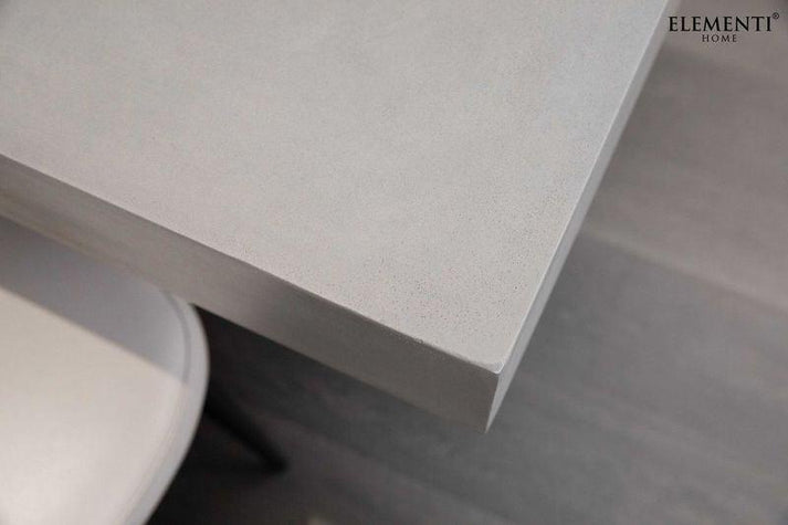 Elementi Home Malaga 120" Large Rectangular Space Grey Concrete Dining Table FDM04-SG