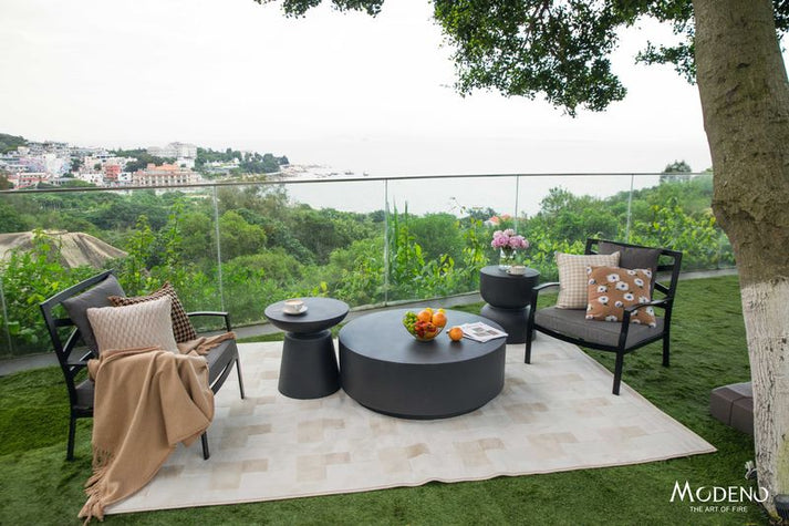 Elementi Home Rome 40" Large Space Grey Concrete Coffee Table FCG07-SG