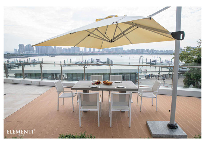 Elementi Home Santiago 72" Rectangle Space Grey Concrete Dining Table FDG01-SG