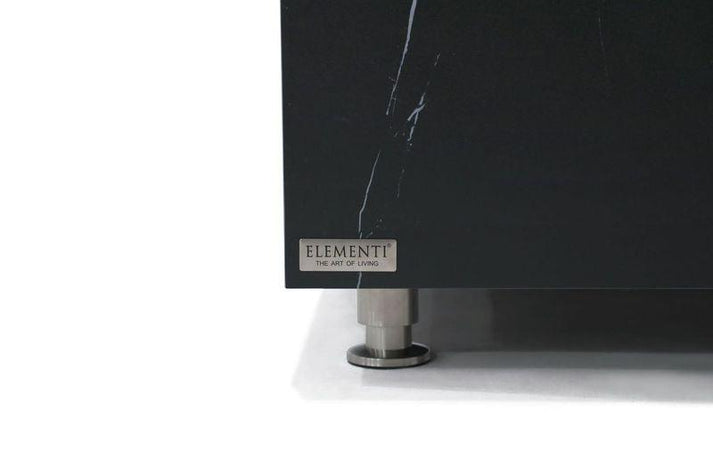 Elementi Home Sofia 40" Medium Square Bulgaria Black Marble Porcelain Coffee Table FCP01-BB