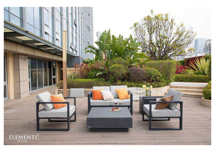 Elementi Home Tevere 40" Square Space Grey Concrete Coffee Table FCG01-SG