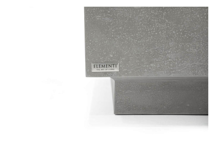 Elementi Home Tevere 40" Square Space Grey Concrete Coffee Table FCG01-SG