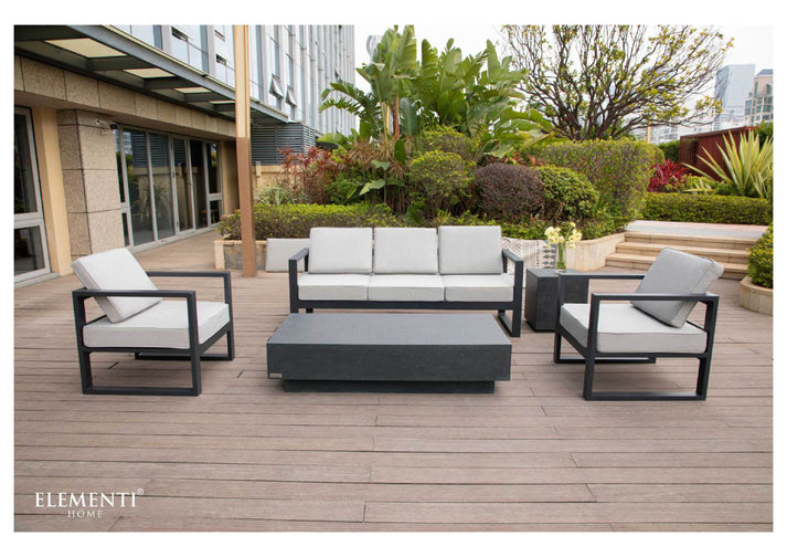 Elementi Home Tevere 60" Large Rectangle Space Grey Concrete Coffee Table FCG03-SG