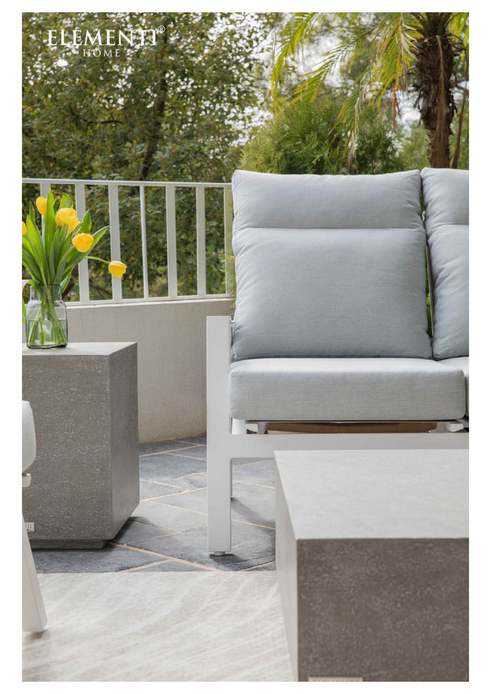 Elementi Home Tevere 60" Large Rectangle Space Grey Concrete Coffee Table FCG03-SG