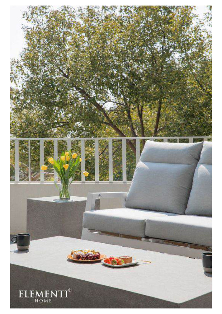 Elementi Home Tevere 60" Large Rectangle Space Grey Concrete Coffee Table FCG03-SG