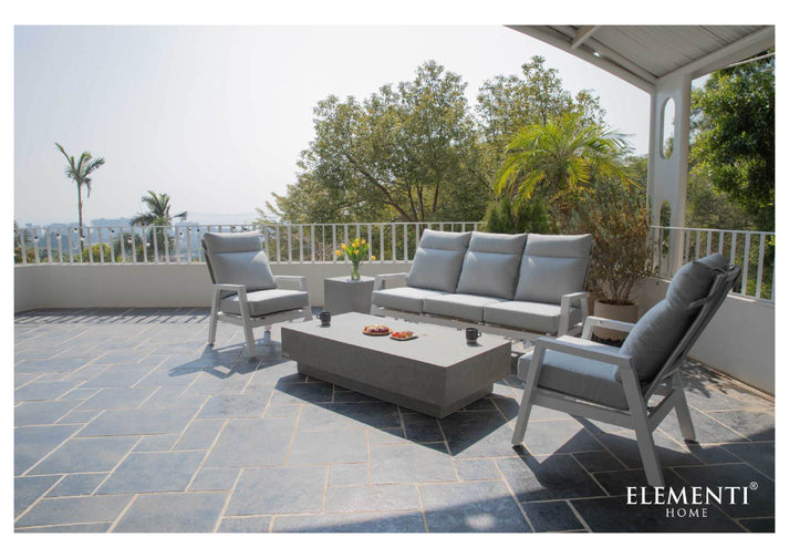 Elementi Home Tevere 60" Large Rectangle Space Grey Concrete Coffee Table FCG03-SG