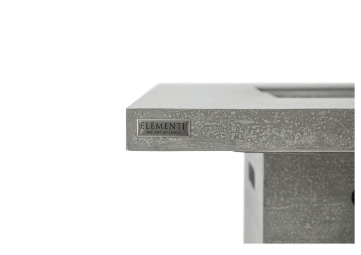 Elementi Montreal 34" Square Light Gray Concrete Liquid Propane Bar Table OFG221LG-LP