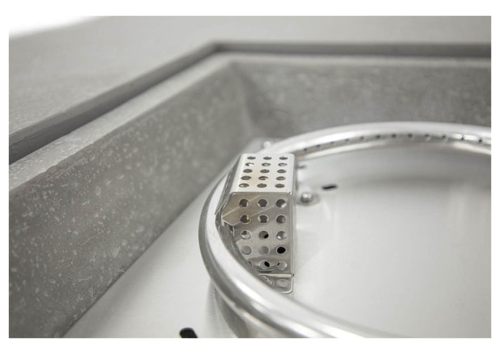 Elementi Montreal 34" Square Light Gray Concrete Liquid Propane Bar Table OFG221LG-LP