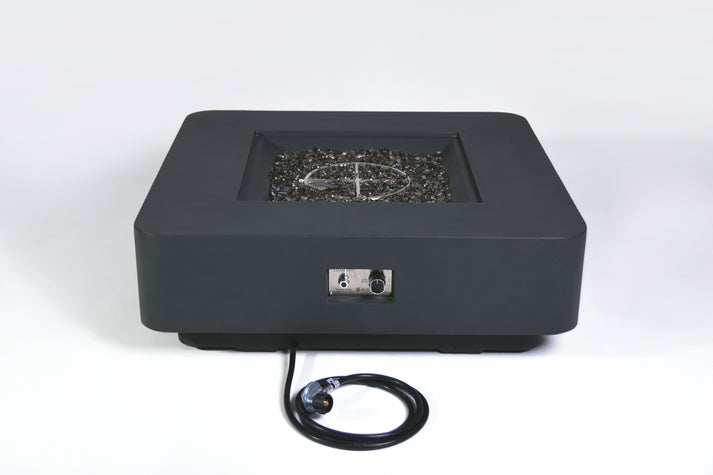 Elementi Plus Lucerne 42" Square Light Grey Concrete Natural Gas Fire Table OFG419LG-NG