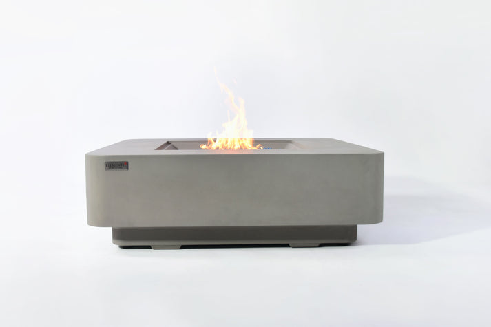 Elementi Plus Lucerne 42" Square Light Grey Concrete Natural Gas Fire Table OFG419LG-NG