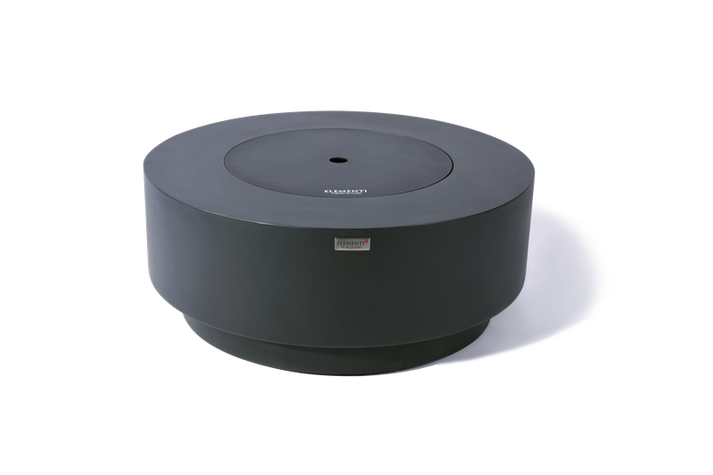 Elementi Plus Colosseo 41" Round Light Grey Concrete Natural Gas Fire Table OFG414LG-NG