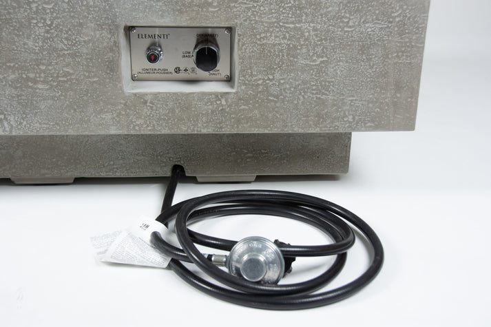 Elementi Plus Riviera 32" Rectangle Light Grey Concrete Natural Gas Fire Table OFG415LG-NG