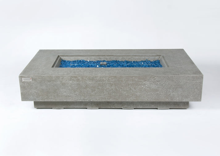 Elementi Plus Riviera 32" Rectangle Light Grey Concrete Natural Gas Fire Table OFG415LG-NG