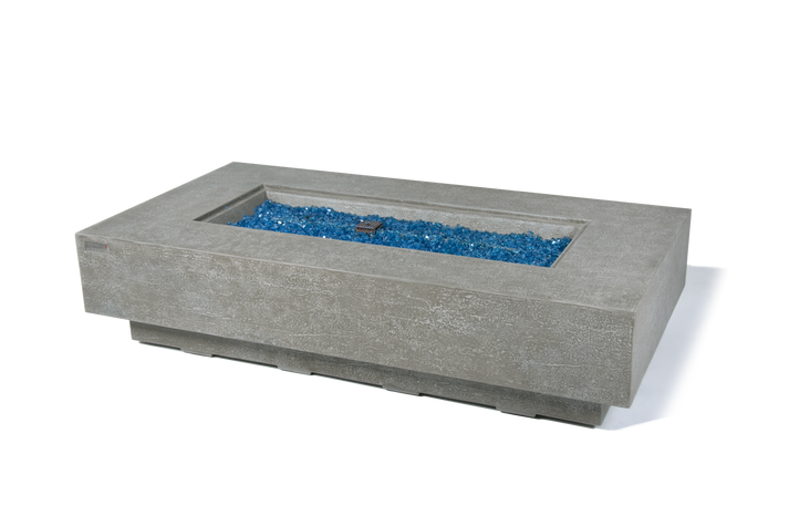Elementi Plus Riviera 32" Rectangle Light Grey Concrete Natural Gas Fire Table OFG415LG-NG