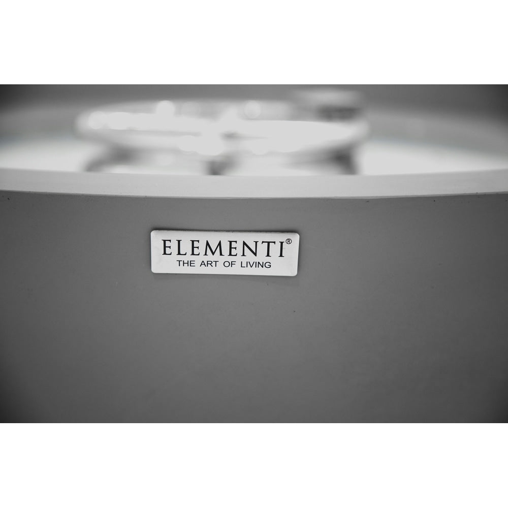 Elementi Rose Bowl 48" Round Concrete Fire Bowl by Elementi Plus OFG420LG-NG