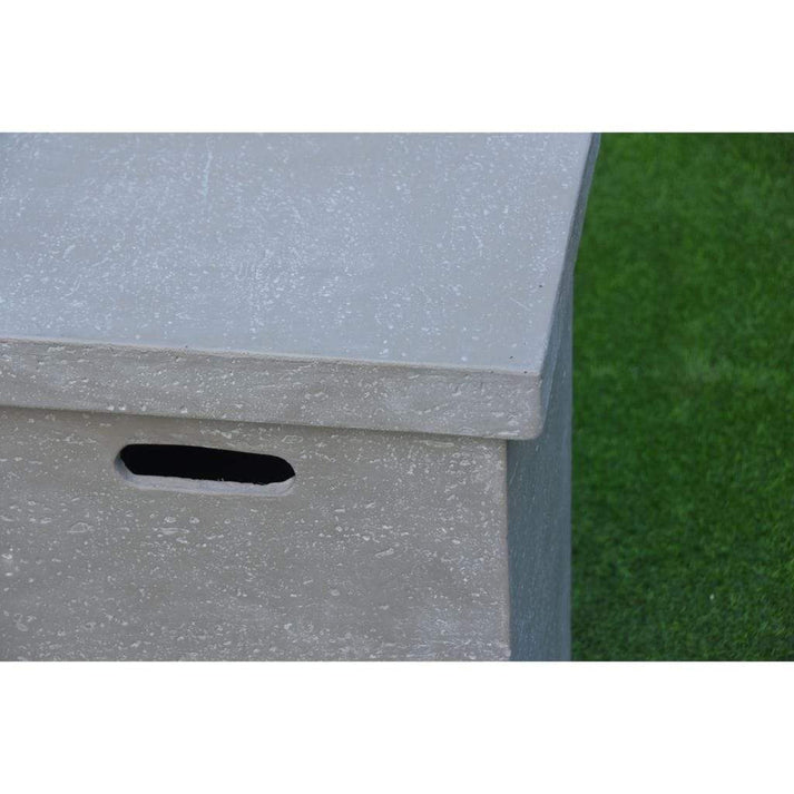Elementi 18" Square Light Gray Concrete Liquid Propane Tank Cover with Top Removable (ONB01-105)