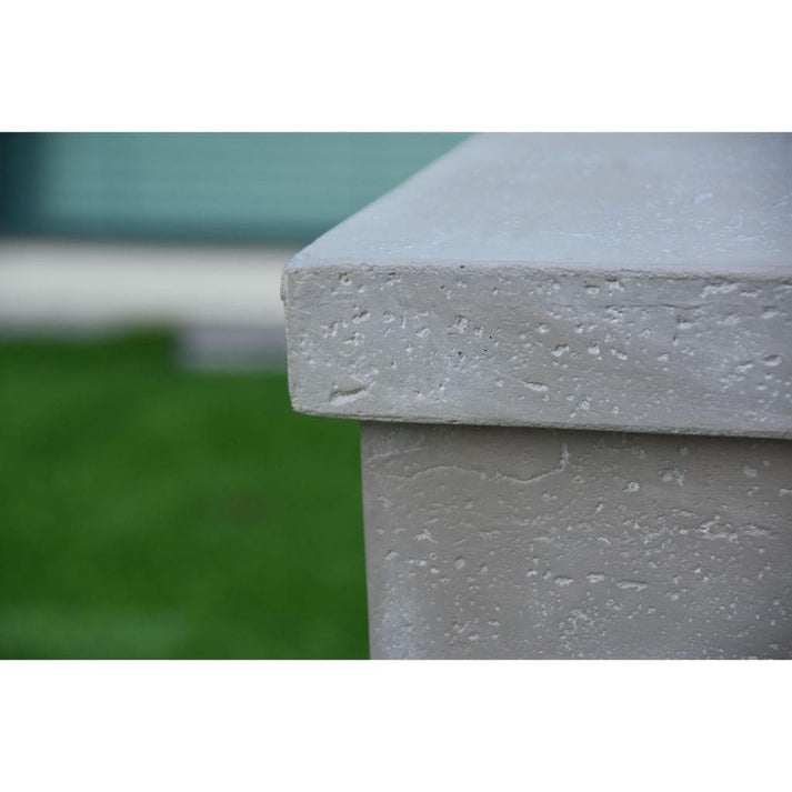 Elementi 18" Square Light Gray Concrete Liquid Propane Tank Cover with Top Removable (ONB01-105)