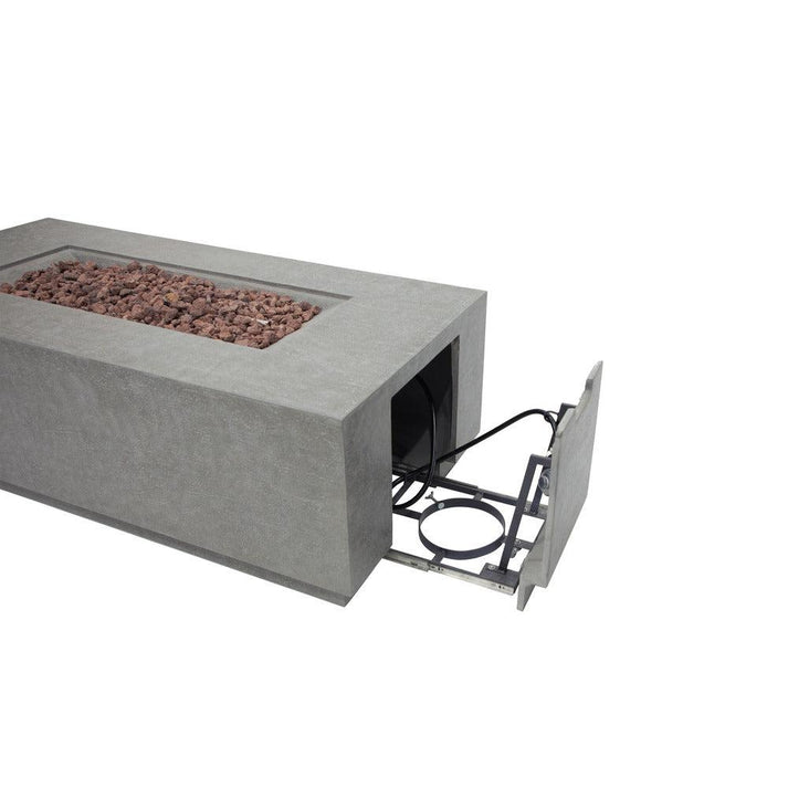 Elementi Andes 32" Rectangle Light Grey Concrete Propane Fire Table OFG309LG-LP