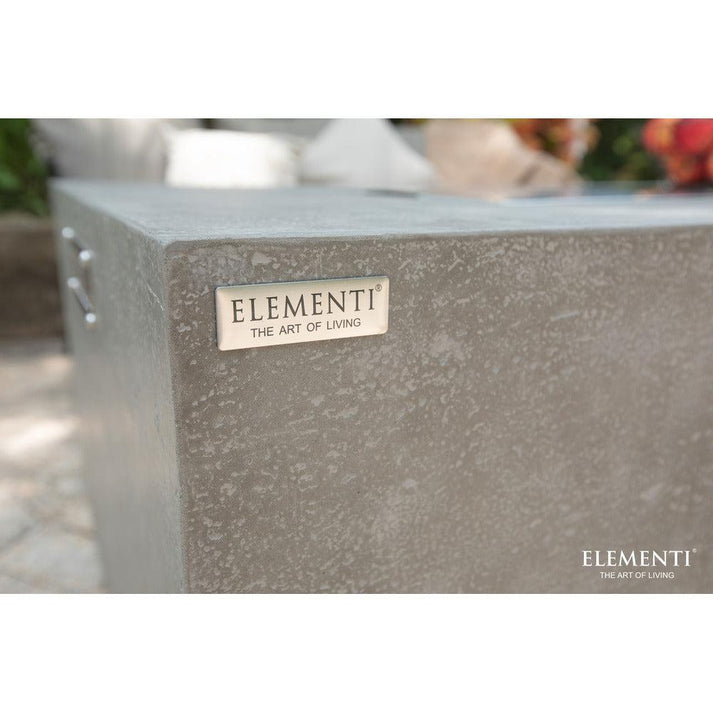 Elementi Andes 32" Rectangle Light Grey Concrete Propane Fire Table OFG309LG-LP