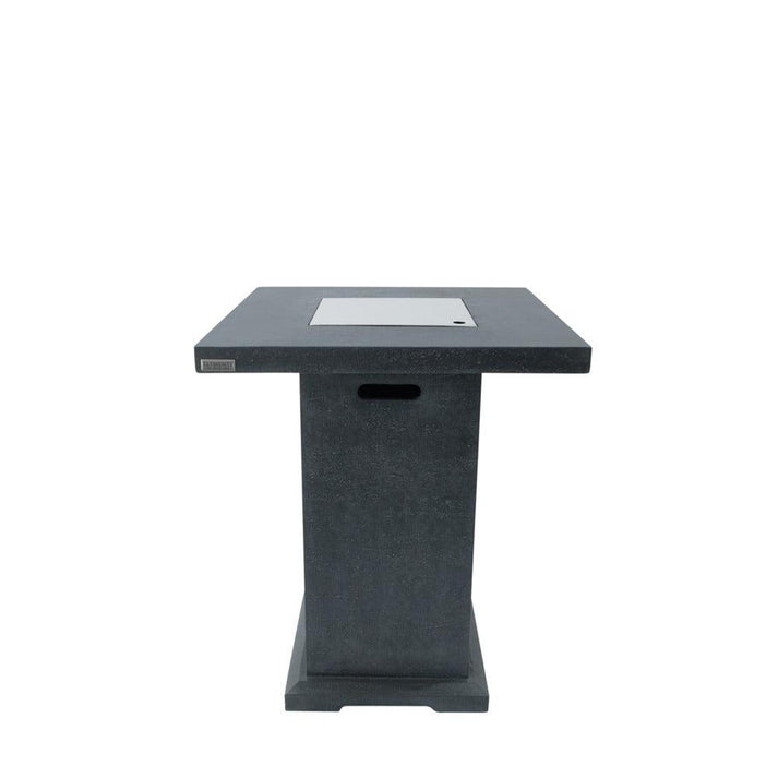 Elementi Montreal 34" Square Light Gray Concrete Liquid Propane Bar Table OFG221LG-LP