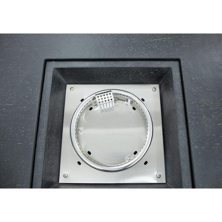 Elementi Montreal 34" Square Light Gray Concrete Liquid Propane Bar Table OFG221LG-LP