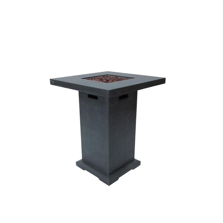 Elementi Montreal 34" Square Light Gray Concrete Liquid Propane Bar Table OFG221LG-LP