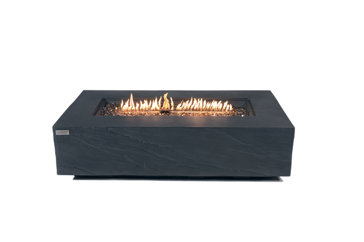 Elementi Plus Meteora 32" Rectangle Space Grey Concrete Natural Gas Sandstone Fire Table OFG410SG-LP