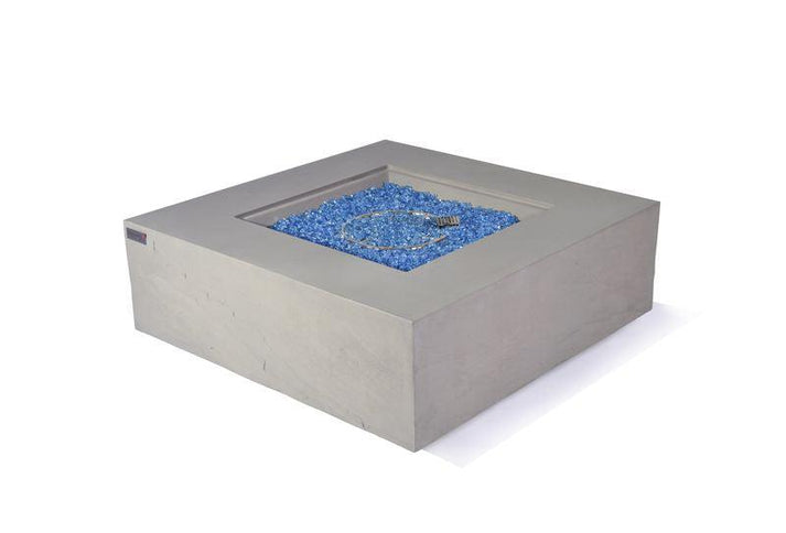 Elementi Plus Capertee 40" Square Space Grey Concrete Natural Gas Fire Table OFG411SG-NG