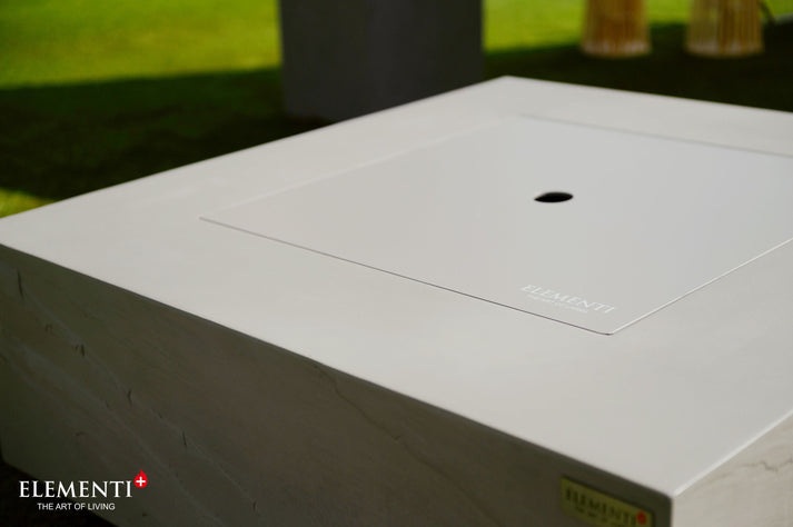 Elementi Plus Capertee 40" Square Space Grey Concrete Natural Gas Fire Table OFG411SG-NG