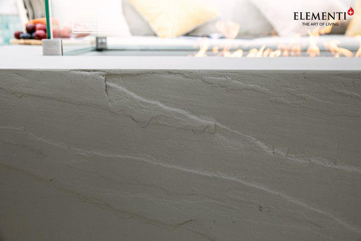 Elementi Plus Meteora 32" Rectangle Space Grey Concrete Natural Gas Sandstone Fire Table OFG410SG-LP