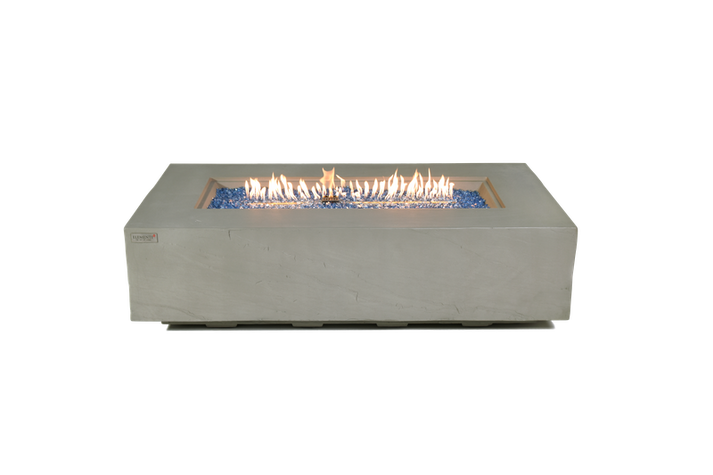 Elementi Plus Meteora 32" Rectangle Space Grey Concrete Natural Gas Sandstone Fire Table OFG410SG-LP