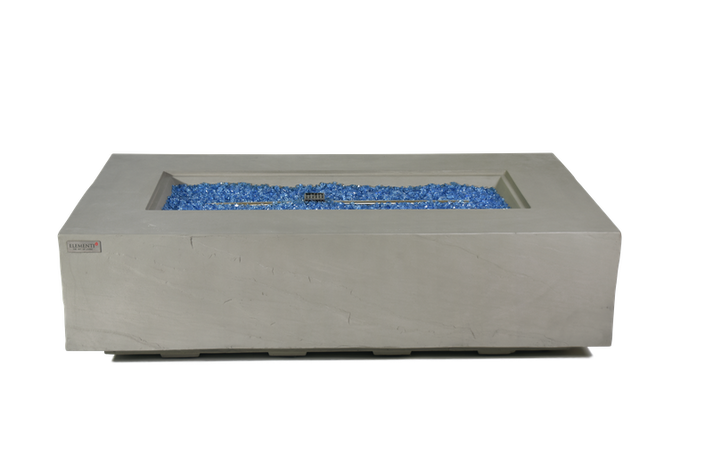 Elementi Plus Meteora 32" Rectangle Space Grey Concrete Natural Gas Sandstone Fire Table OFG410SG-LP