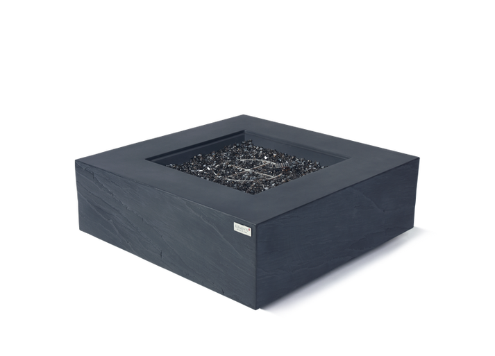 Elementi Plus Capertee 40" Square Space Grey Concrete Natural Gas Fire Table OFG411SG-NG