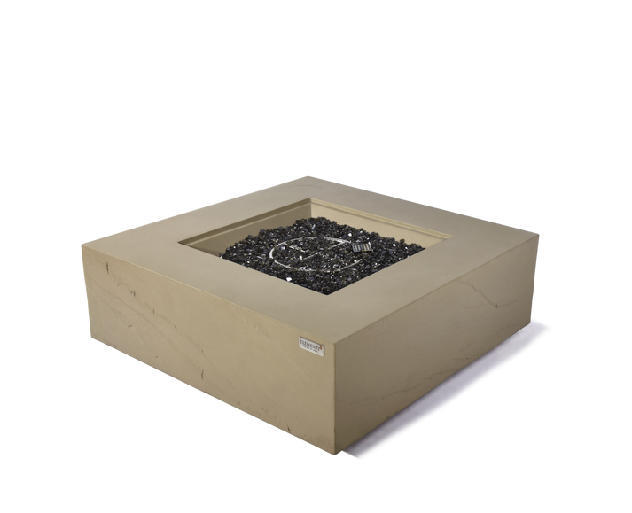 Elementi Plus Capertee 40" Square Space Grey Concrete Natural Gas Fire Table OFG411SG-NG