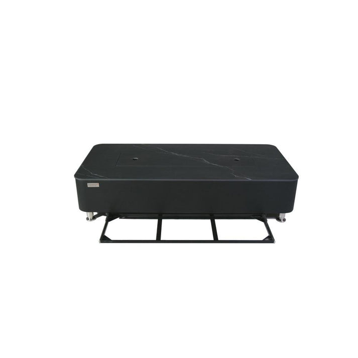 Elementi Plus Valencia 30" Bulgaria Black Natural Gas Marble Porcelain Fire Table OFP102BB-NG