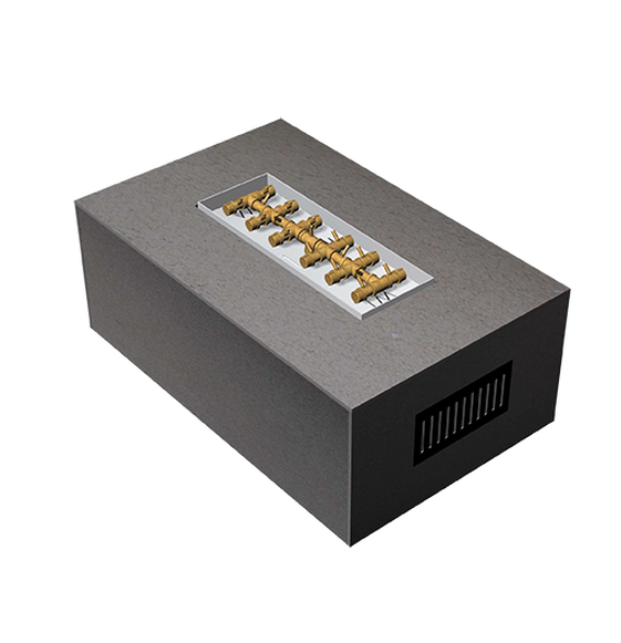 Warming Trends Rectangle Ready to Finish Fire Pit with Warming Trends Crossfire Burner FRT-NG