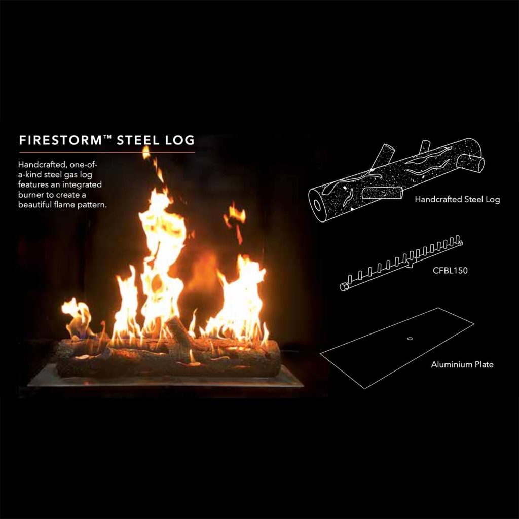 Warming Trends Firestorm Steel Log Burner FSLS32NG
