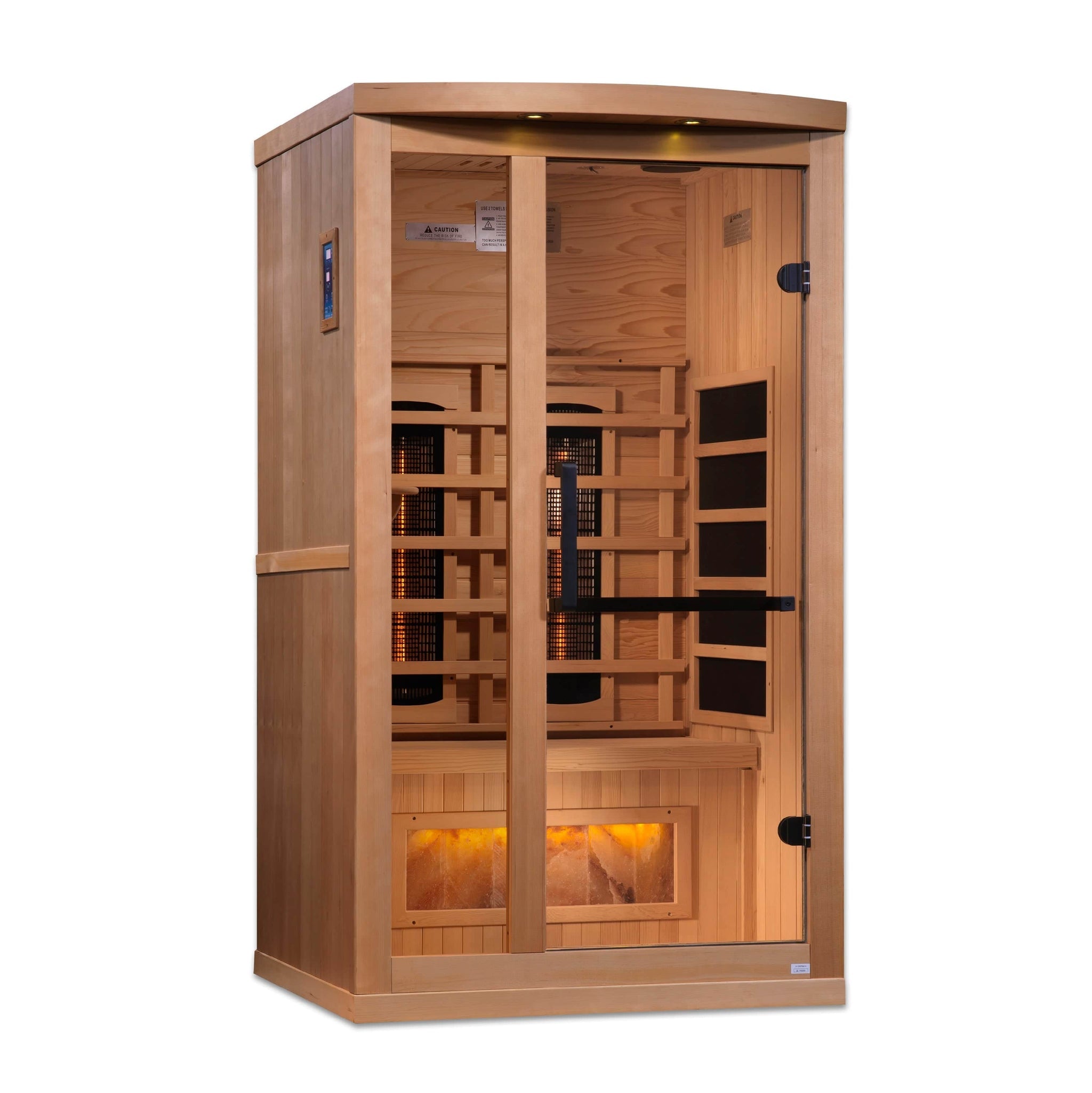Golden Designs 1-2 Person Full Spectrum Infrared Sauna with Himalayan Salt Bar GDI-8010-03