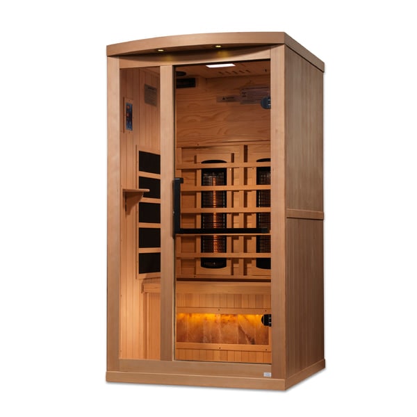 Golden Designs 1-2 Person Full Spectrum Infrared Sauna with Himalayan Salt Bar GDI-8010-03