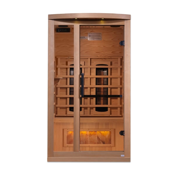 Golden Designs 1-2 Person Full Spectrum Infrared Sauna with Himalayan Salt Bar GDI-8010-03