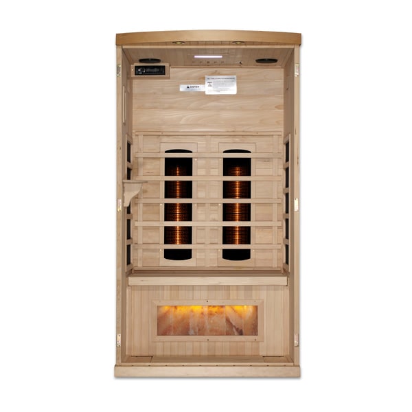 Golden Designs 1-2 Person Full Spectrum Infrared Sauna with Himalayan Salt Bar GDI-8010-03