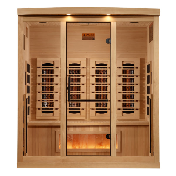 Golden Designs 4-Person Full Spectrum Infrared Sauna with Himalayan Salt Bar GDI-8040-03