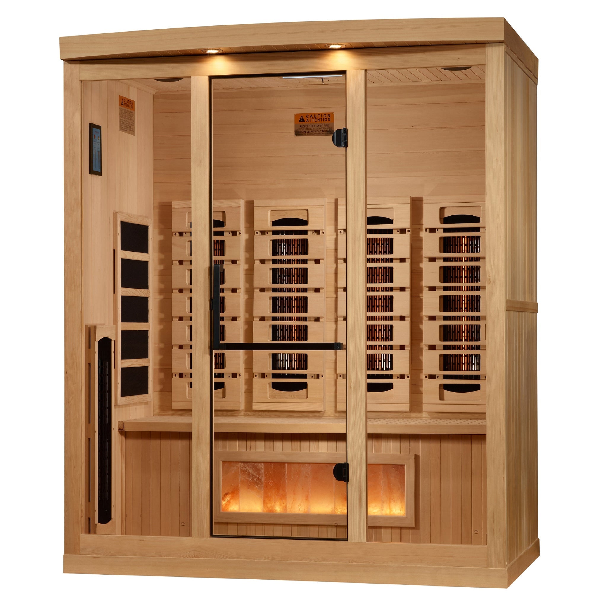 Golden Designs 4-Person Full Spectrum Infrared Sauna with Himalayan Salt Bar GDI-8040-03