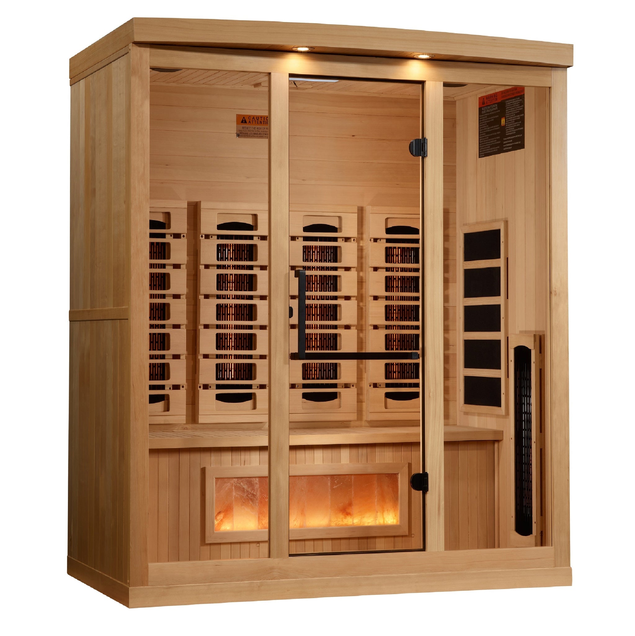 Golden Designs 4-Person Full Spectrum Infrared Sauna with Himalayan Salt Bar GDI-8040-03