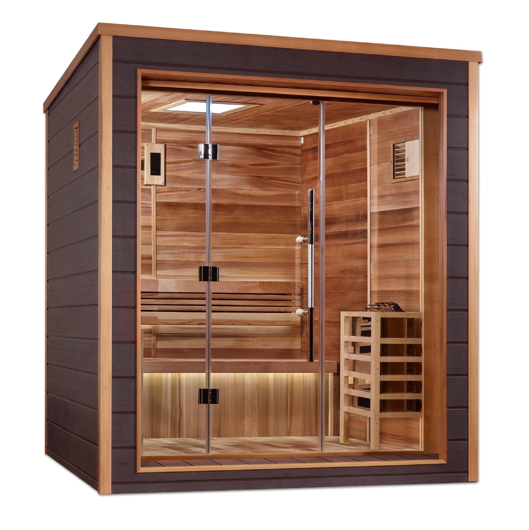 Golden Designs Drammen 3 Person Outdoor-Indoor Traditional Sauna (GDI-8023-01)
