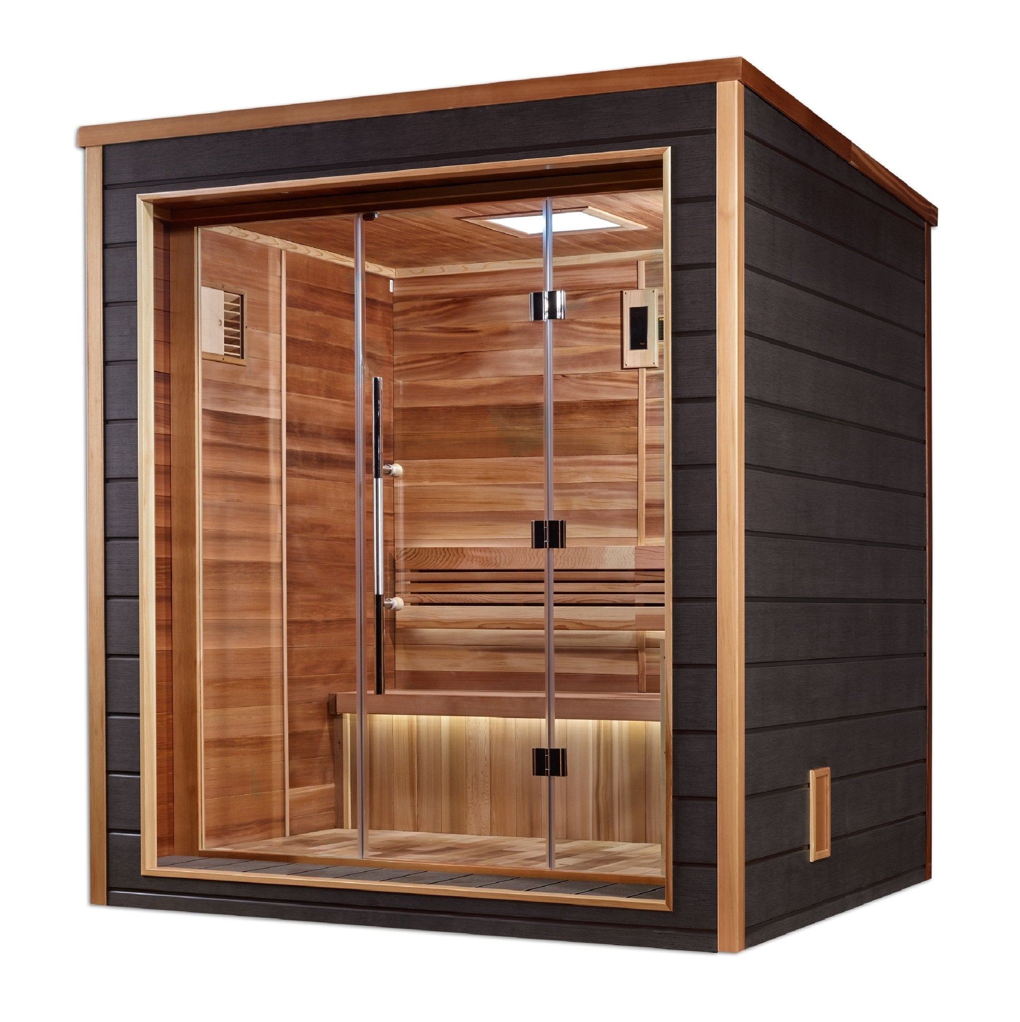 Golden Designs Drammen 3 Person Outdoor-Indoor Traditional Sauna (GDI-8023-01)
