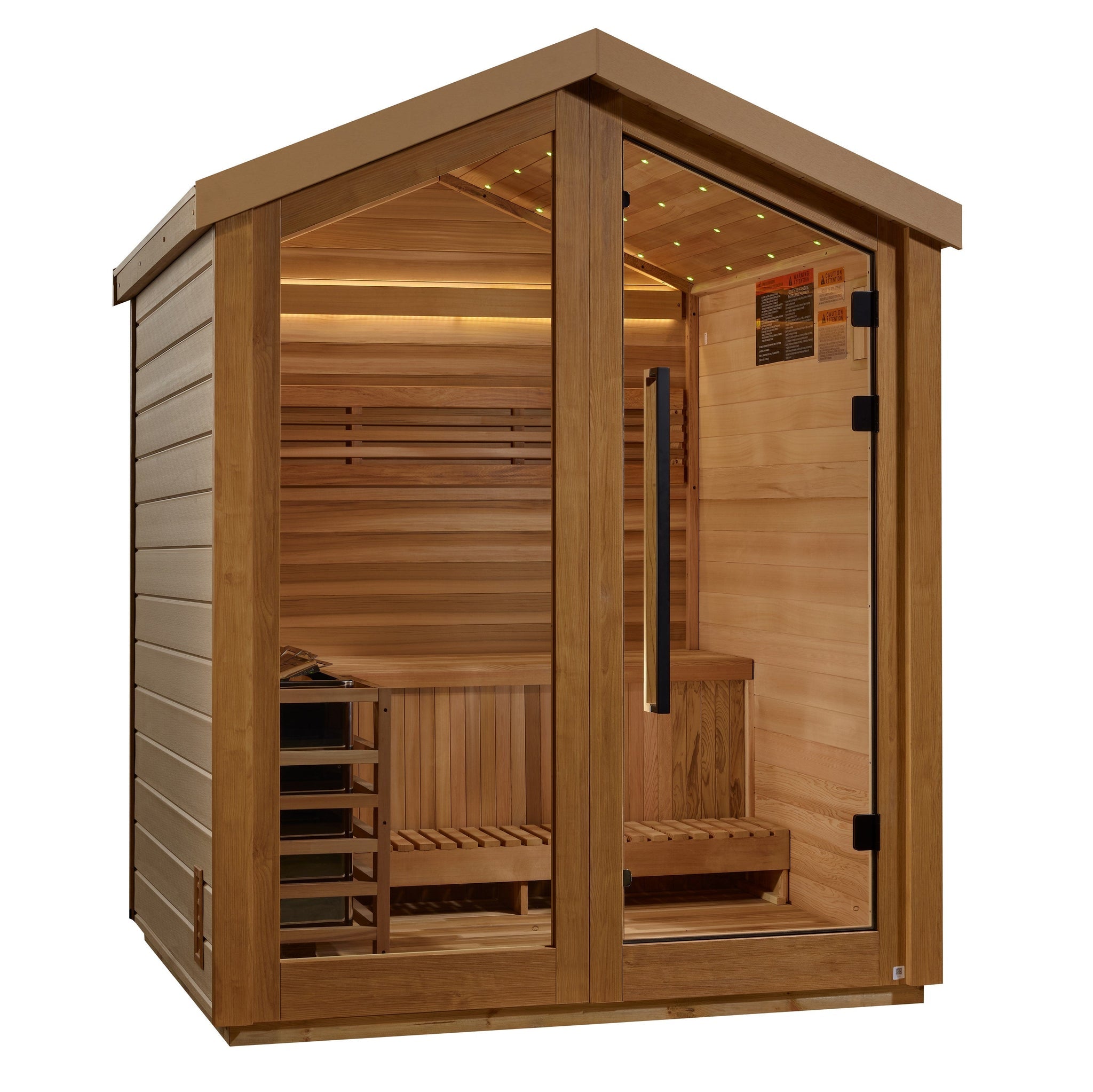 Golden Designs Savonlinna 3-Person Outdoor Traditional Sauna in Red cedar GDI-8503-01