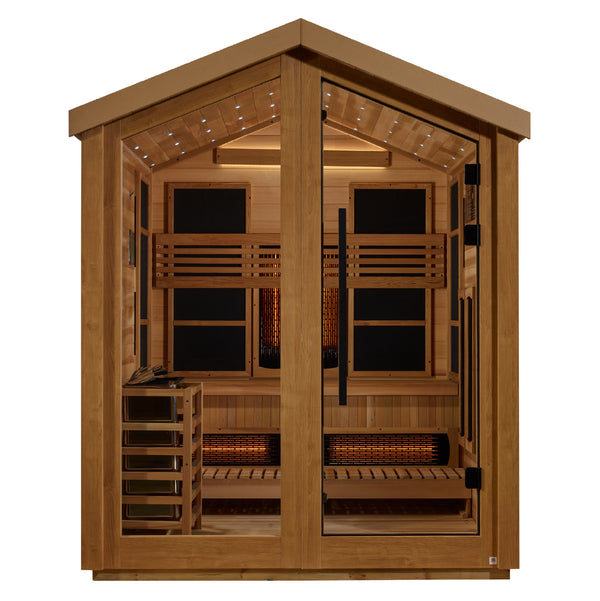 Golden Designs "Loviisa" 3-Person Full Spectrum PureTech™ Hybrid Outdoor Sauna GDI‐8523‐01