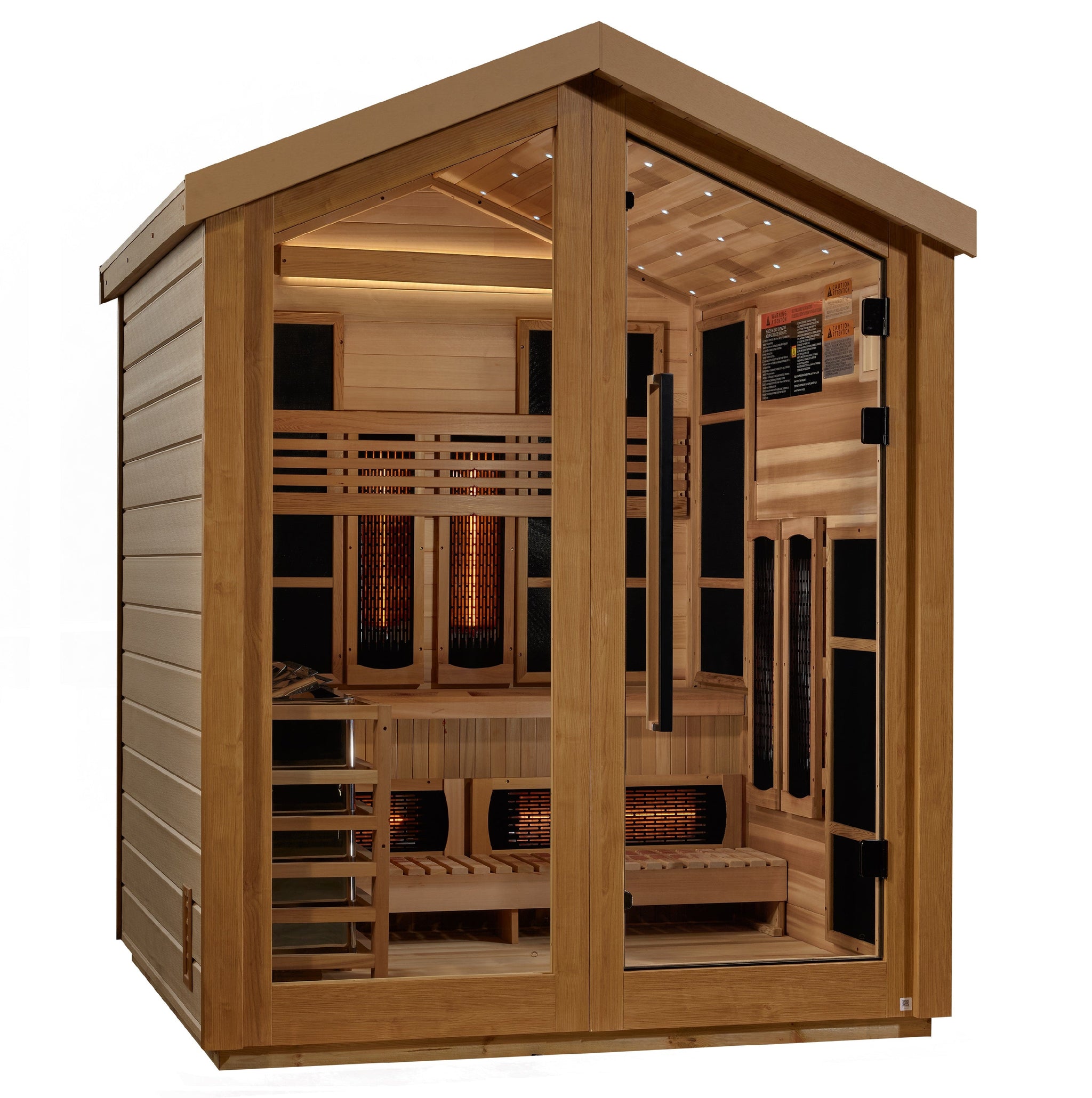 Golden Designs "Loviisa" 3-Person Full Spectrum PureTech™ Hybrid Outdoor Sauna GDI‐8523‐01